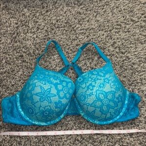 Elegant Blue Lace Bra
